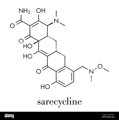 Sarecycline Antibiotic Drug Molecule Tetracycline Class Skeletal