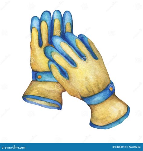 Non Slip Coated Gloves Gardening Tool Stock Illustration