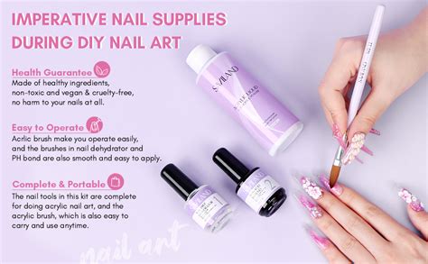 Saviland Acrylic Monomer Liquid Kit Acrylic Nail Kit With 120ml