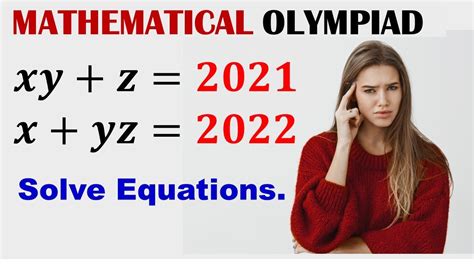 Math Olympiad Question Equation Solving Math Olympiad Training