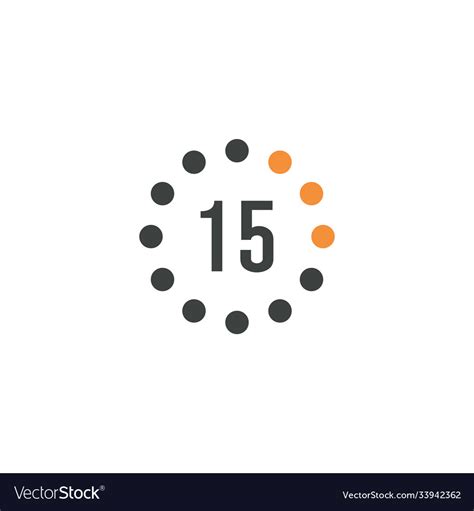 timer sign  min  white background countdown vector image
