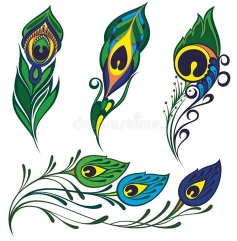 Stylized Peacock Feather Stock Vector Illustration Of Sketch 22780097