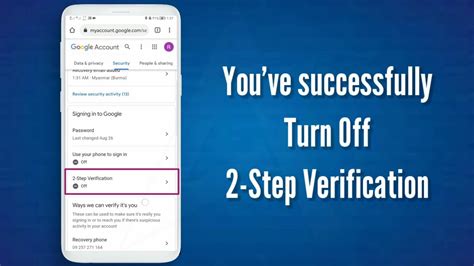 2 Step Verification How To Turn Off 2 Step Verification YouTube