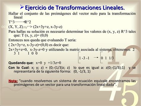 Transformaciones Lineales Y Espacios Vectoriales Ppt