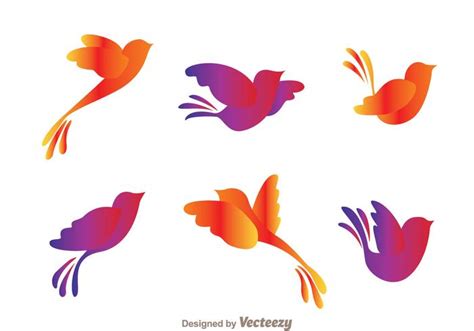 Colorful Flying Bird Silhouette Vectors 95536 Vector Art at Vecteezy