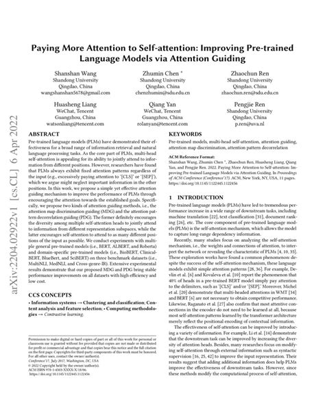 Paying More Attention To Self Attention Improving Pre Trained Language Models Via Attention