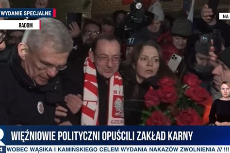 Kamiński i Wąsik zwolnieni z więzienia Ta walka trwa zwyciężymy na