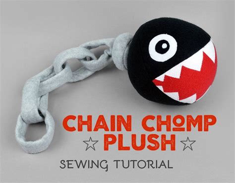 Sewing Tutorial - Super Mario Chain Chomp Plush | Sewing tutorials, Plush pattern, Chain chomp