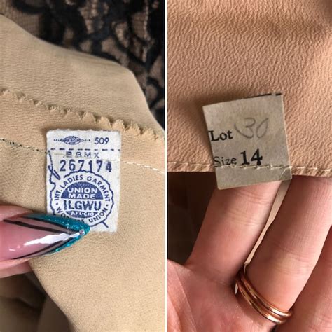 Vintage S Black Lace Nude Illusion Rayon Crepe T Gem