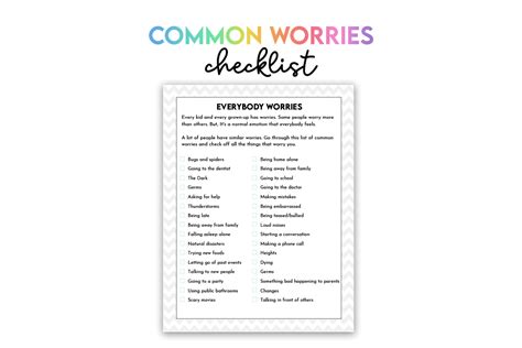 Common Worries Checklist