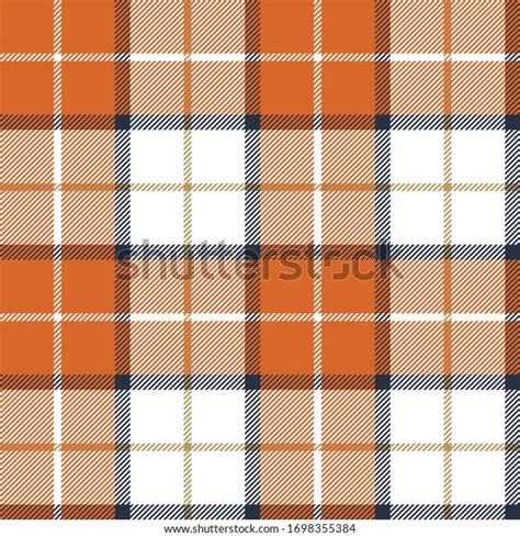 Orange Check Plaid Seamless Pattern Vector Stock Vector Royalty Free