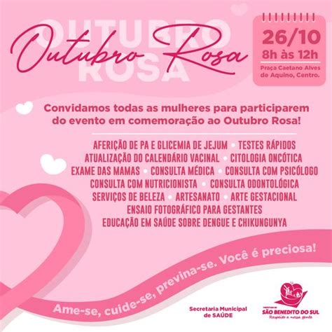 Em Comemoração Ao Outubro Rosa Campanha De Conscientização E Prevenção