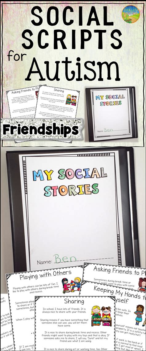 Social Scripts For Friendships Editable Stories Narratives Social