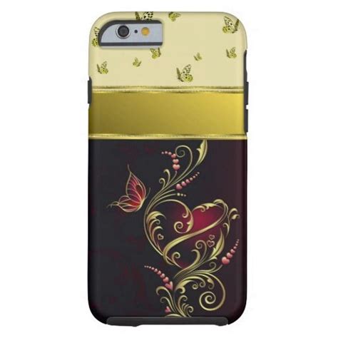 Golden Butterfly Casemate Iphone 6 Tough Case Zazzle Iphone 6 Iphone Case