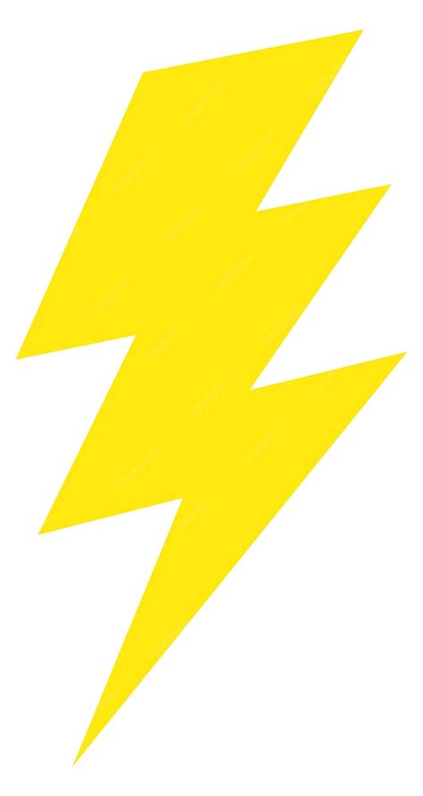 Символ молнии Желтый мигающий знак Значок питания | Премиум векторы