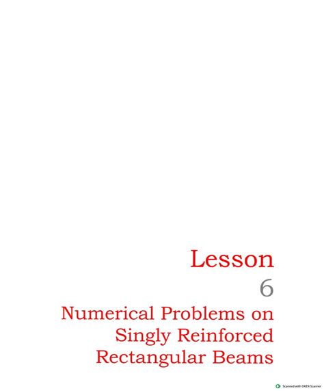 Singly Reinforced Rectangular Beams - Advanced Concrete Technology ...