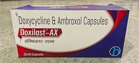 DOXILAST AX Doxycycline And Ambroxol Capsule Strength 100mg