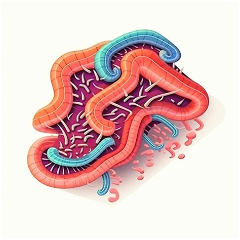 Premium Vector Isometric Vector Intestines On White Background