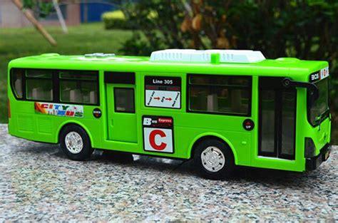 Large Scale Green / Yellow Kids Plastics City Bus Toy [NB1T358 ...