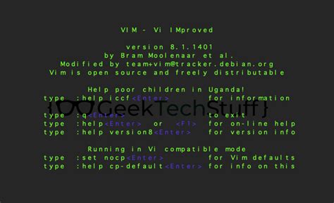 Text Editing With Vim Vi Linux Geektechstuff