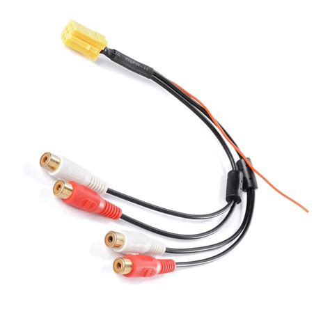 Mini 6 Pin ISO Adapter Aux Line Out 4 Chinch Kabel 4 RCA Plug