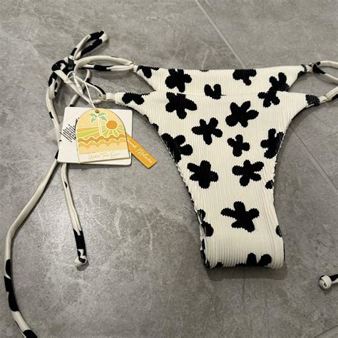 Kulani Kinis Women S White And Black Bikini And Tankini Bottoms Depop