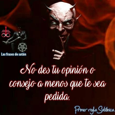 Las Frases De Satán Primer Regla Satánica Frases Oscuras Frases