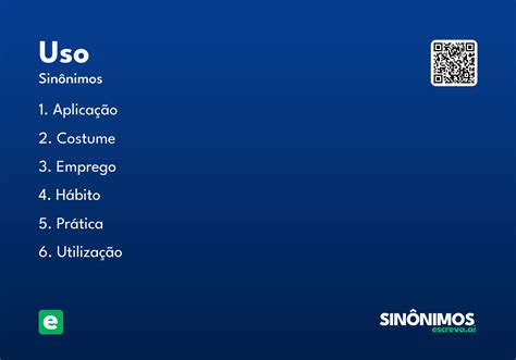 Uso Del Sinonimo - Uso - Significado e Sinônimo - escreva.ai