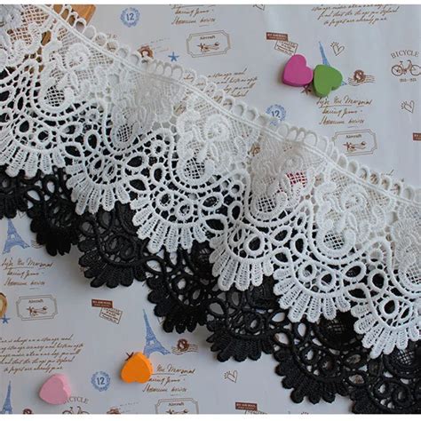 Novo Atacado Jardas Lot Oco Out Lace Trims Bordados Rendas Diy Fita