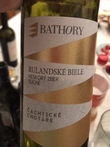 Achtick Chot Re Bathory Rulandsk Biele Vivino Us