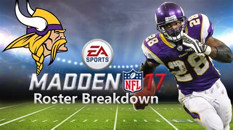 Madden 17 Official Ratings Minnesota Vikings Youtube