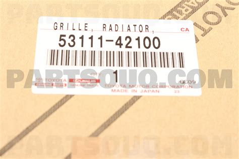 GRILLE RADIATOR 5311142100 Toyota Parts PartSouq