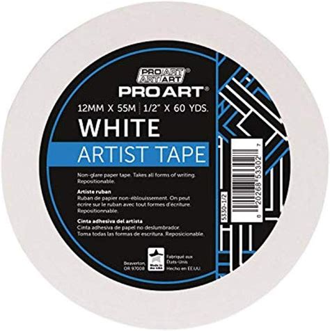 Pro Art Artist Tape 12 Inch By 60 Yard White 12 Inch X