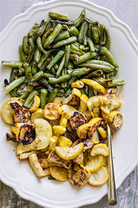 Roasted Squash And Green Beans ⋆ 30 Minutes 5 Ingredients