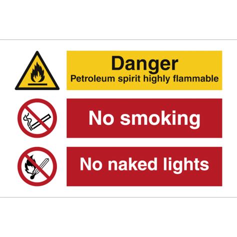 Køb Combi sign Danger Petroleum No smoking No naked lights hos JO Safety