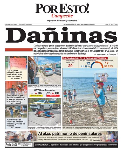 PORTADA POR ESTO CAMPECHE LUNES A 07 DE MARZO DEL 2022 By PorEsto Issuu