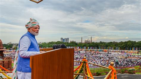 76वें स्वतंत्रता दिवस पर लाल किले से प्रधानमंत्री नरेन्द्र मोदी द्वारा