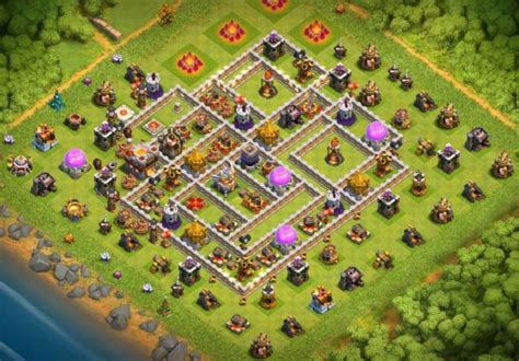 Berikut Base Coc Th Terbaik Untuk War Farming Thropy Hybrid