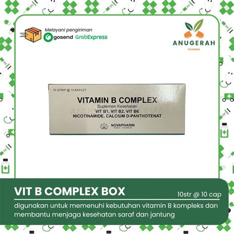 Jual Vitamin B Complex Box Isi Kap Novapharin Shopee Indonesia