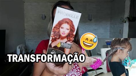 PINTEI O CABELO DA MINHA FILHA E TENTEI FICAR RUIVA YouTube