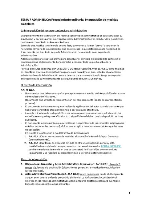 Tema Jca Tema Admin Iii Jca Procedimiento Ordinario