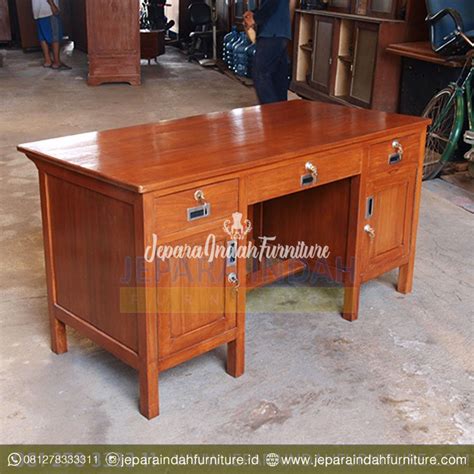 Meja Kantor Minimalis Jati Untuk Komputer Murah By Jepara Indah Furniture