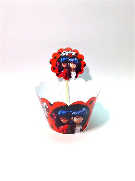 Miraculous Ladybug Cupcake Toppers