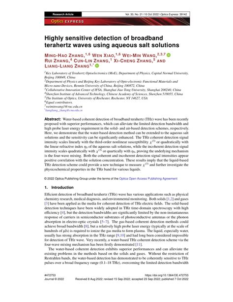 Pdf Highly Sensitive Detection Of Broadband Terahertz Waves Using