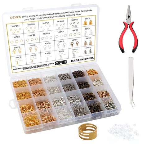 Keesin Pcs Earring Making Supplies Kit Includes Earring Hooks