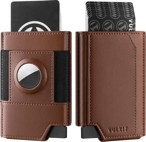 Vulkit Porte Cartes De Cr Dit Airtag Wallet Avec Support Airtag Rfid