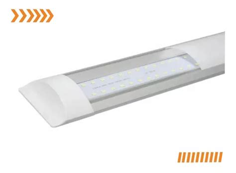 X Lumin Ria Sobrepor Led W Cm Tubular Slim K Cor Branco V