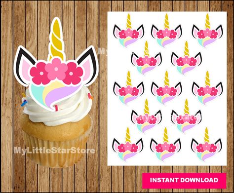 Unicorn Cupcake Toppers