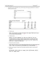 Stats Exercise Key Docx Socy Spring Exercise Using