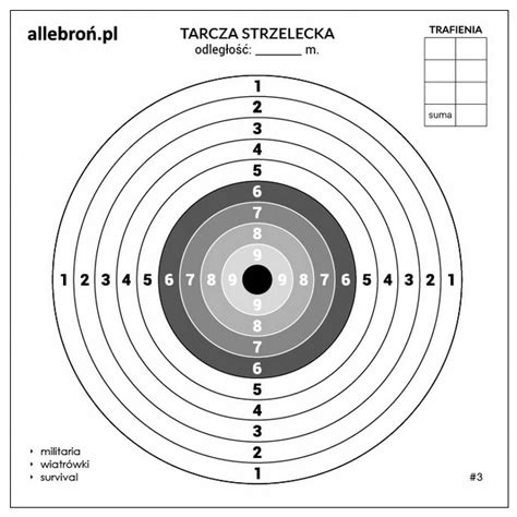 Tarcze Strzeleckie Papierowe 17x17 Cm 500 Szt 3 8204481969